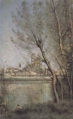 Jean Baptiste Camille  Corot La cathedrale de Mantes (mk11) china oil painting image
